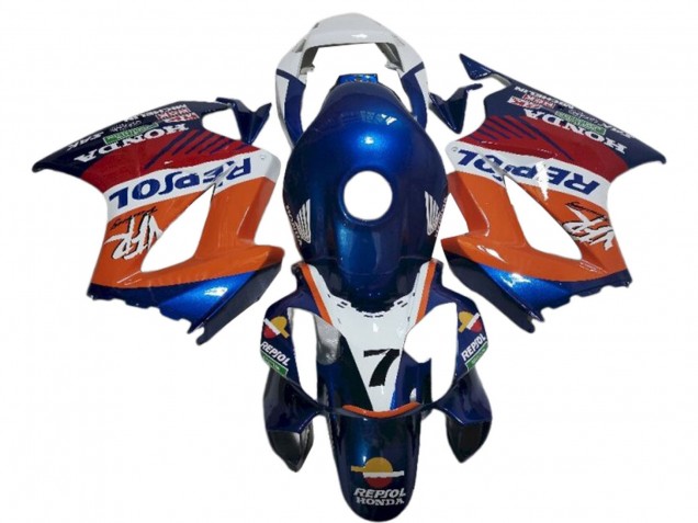 Carenados Moto Honda VFR 800 2002-2013 - Blanco Naranja Azul Repsol Asequibles