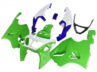 Carenados Moto Kawasaki ZX7R 1996-2003 - Blanco Verde Azul Asequibles