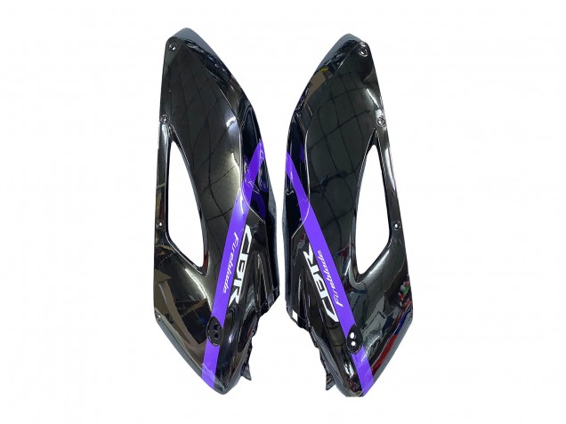 Carenados Moto Honda CBR1000RR 2004-2005 - Negro Brillante Púrpura Raya Asequibles