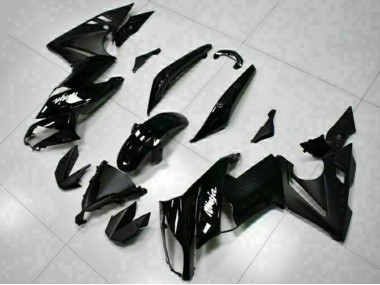 Carenados Moto Kawasaki EX650 2009-2011 - Negro Brillante Blanco Calcomanía Asequibles