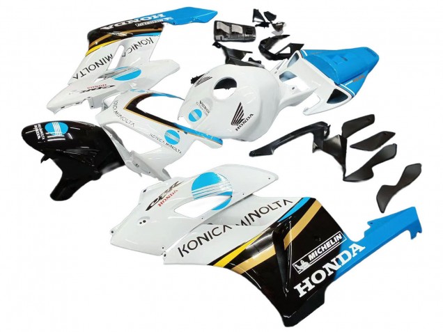 Carenados Moto Honda CBR1000RR 2004-2005 - Blanco Azul Claro Amarillo Negro Konica Minolta Asequibles