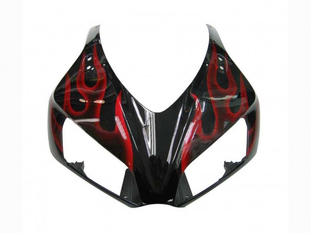 Carenado Moto Honda CBR1000RR 2006-2007 - Negro Brillante Rojo Llama Asequibles