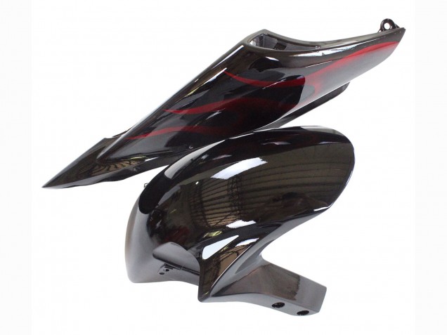 Carenado Moto Honda CBR1000RR 2006-2007 - Negro Brillante Rojo Llama Asequibles