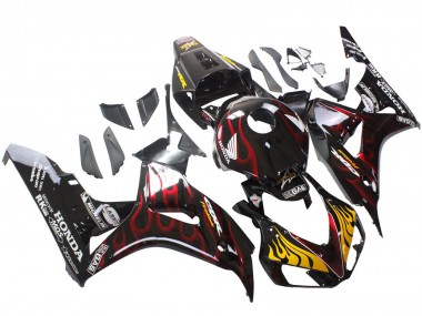 Carenados Moto Honda CBR1000RR 2006-2007 - Negro Brillante Amarillo Rojo Llama Asequibles
