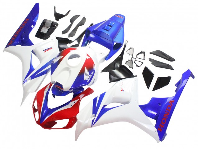 Carenado Moto Honda CBR1000RR 2006-2007 - Blanco Rojo Azul HRC Asequibles