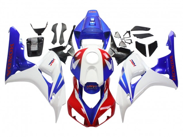 Carenado Moto Honda CBR1000RR 2006-2007 - Blanco Rojo Azul HRC Asequibles