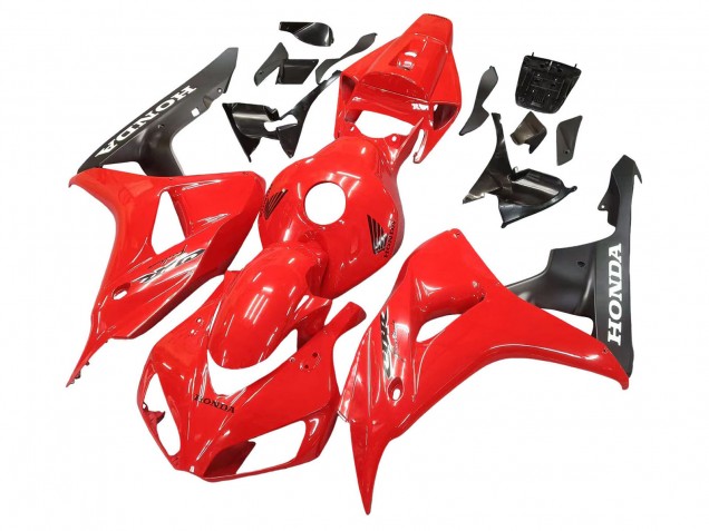 Carenados Moto Honda CBR1000RR 2006-2007 - Rojo Negro Mate Asequibles