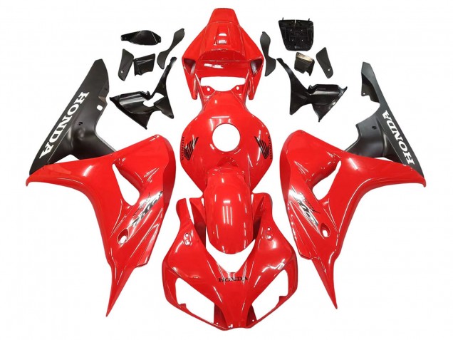 Carenados Moto Honda CBR1000RR 2006-2007 - Rojo Negro Mate Asequibles