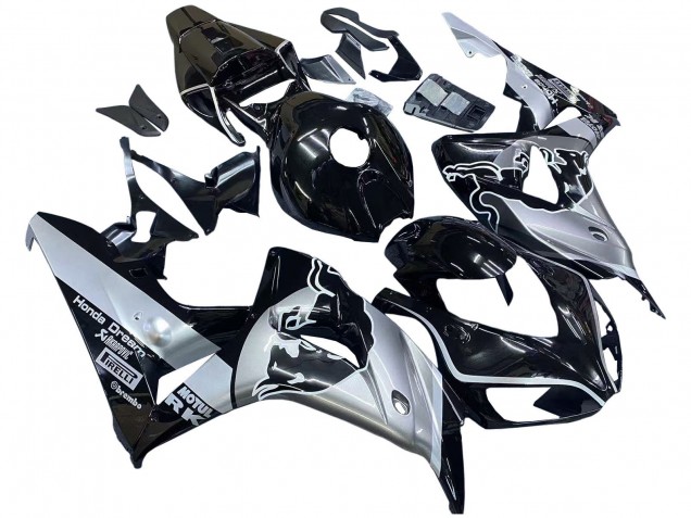 Carenados Moto Honda CBR1000RR 2006-2007 - Plata Negro Brillante Rojo Bull Asequibles