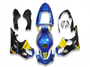 Carenados Moto Honda CBR600 F4i 2001-2003 - Azul Amarillo Negro Brillante Tiburón Asequibles