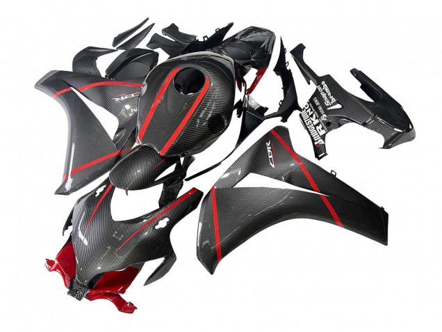Carenados Moto Honda CBR1000RR 2008-2011 - Negro FibraCarbono Rojo Asequibles