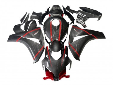 Carenados Moto Honda CBR1000RR 2008-2011 - Negro FibraCarbono Rojo Asequibles