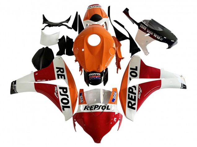 Carenado Moto Honda CBR1000RR 2008-2011 - Naranja Blanco Rojo Negro Brillante Repsol HRC Asequibles