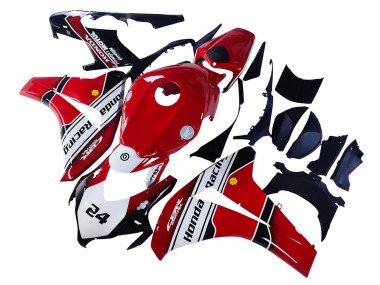 Carenados Moto Honda CBR1000RR 2008-2011 - Blanco Rojo Negro Brillante Carrera 24 Asequibles