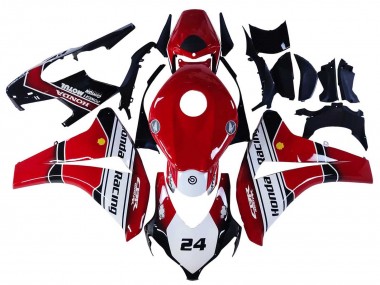 Carenados Moto Honda CBR1000RR 2008-2011 - Blanco Rojo Negro Brillante Carrera 24 Asequibles