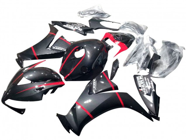 Carenados Moto Honda CBR1000RR 2012-2016 - Negro FibraCarbono Rojo Asequibles