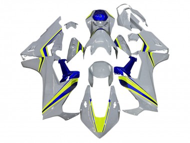 Carenados Moto Honda CBR1000RR 2017-2023 - Blanco Amarillo Azul Asequibles