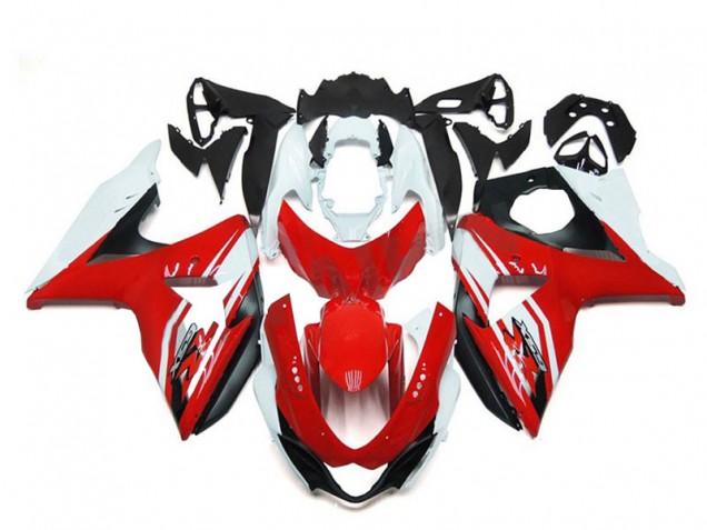 Carenado Moto Suzuki GSXR 1000 2009-2016 - Blanco Rojo Negro Asequibles