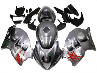 Carenados Moto Suzuki GSXR 1300 Hayabusa 1996-2007 - Plata Rojo Blanco Calcomanía Asequibles