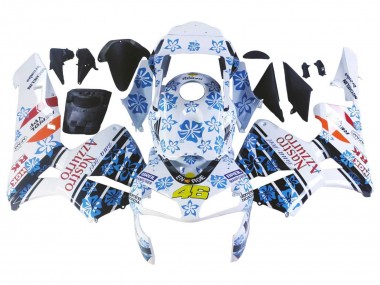 Carenados Moto Honda CBR600RR 2003-2004 - Blanco Azul Rojo Nastro Azzurro 46 Asequibles