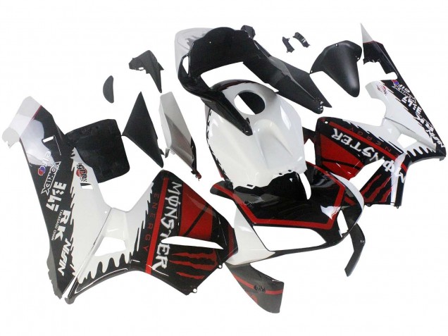 Carenados Moto Honda CBR600RR 2003-2004 - Blanco Rojo Negro Brillante Monstruo Asequibles