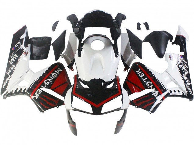 Carenados Moto Honda CBR600RR 2003-2004 - Blanco Rojo Negro Brillante Monstruo Asequibles