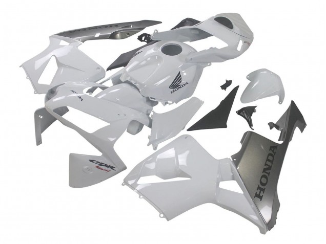 Carenado Moto Honda CBR600RR 2003-2004 - Plata Blanco Asequibles