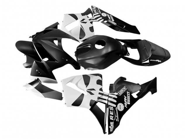 Carenado Moto Honda CBR600RR 2005-2006 - Negro Blanco Asequibles