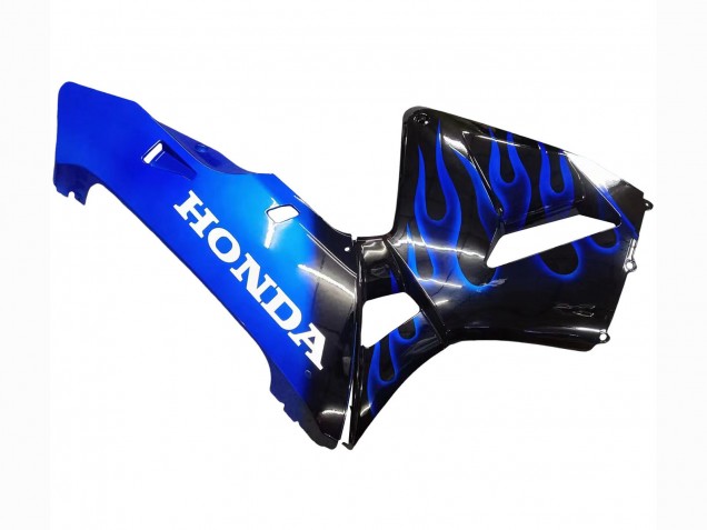 Carenado Moto Honda CBR600RR 2005-2006 - Negro Brillante Azul Llama Asequibles