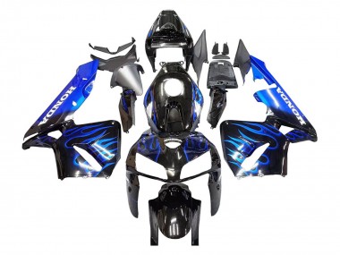 Carenado Moto Honda CBR600RR 2005-2006 - Negro Brillante Azul Llama Asequibles