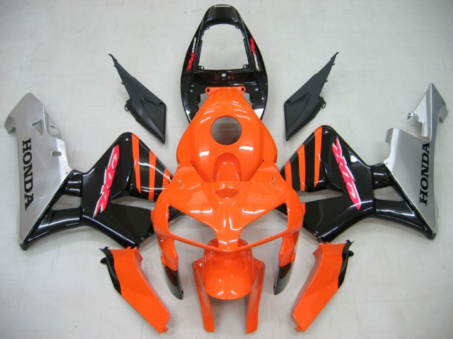 Carenados Moto Honda CBR600RR 2005-2006 - Naranja Negro Plata Asequibles