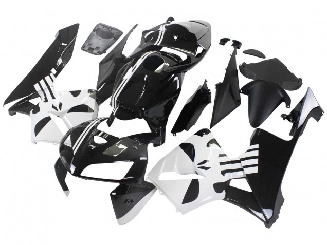 Carenado Moto Honda CBR600RR 2005-2006 - Negro Blanco Asequibles