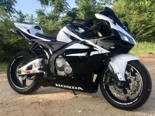 Carenado Moto Honda CBR600RR 2005-2006 - Blanco Negro Asequibles