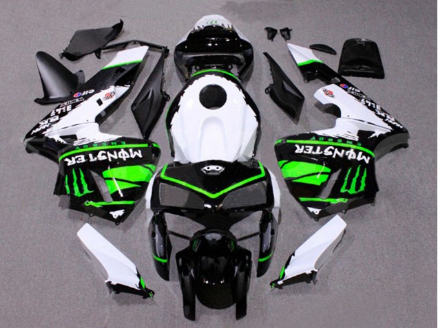 Carenados Moto Honda CBR600RR 2005-2006 - Blanco Negro Verde Monstruo Asequibles