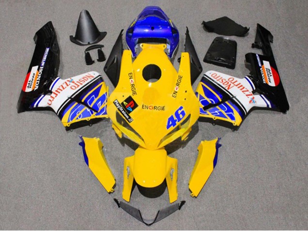 Carenados Moto Honda CBR600RR 2005-2006 - Amarillo Azul Blanco Nastro Azzurro 46 Asequibles