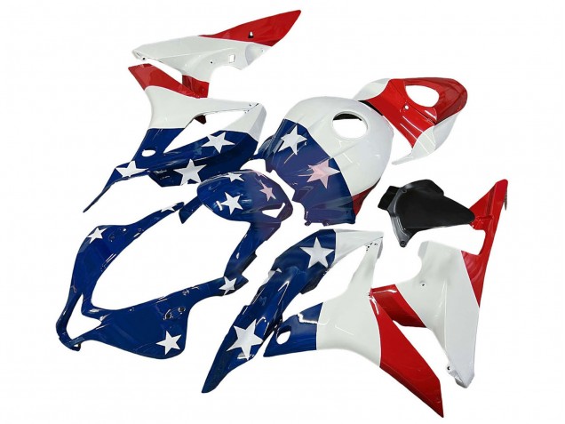 Carenados Moto Honda CBR600RR 2007-2008 - Blanco Azul Rojo Estrella Asequibles