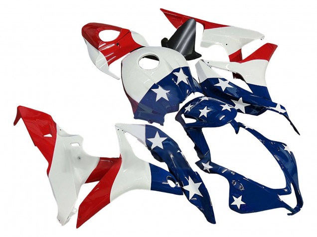 Carenados Moto Honda CBR600RR 2007-2008 - Blanco Azul Rojo Estrella Asequibles