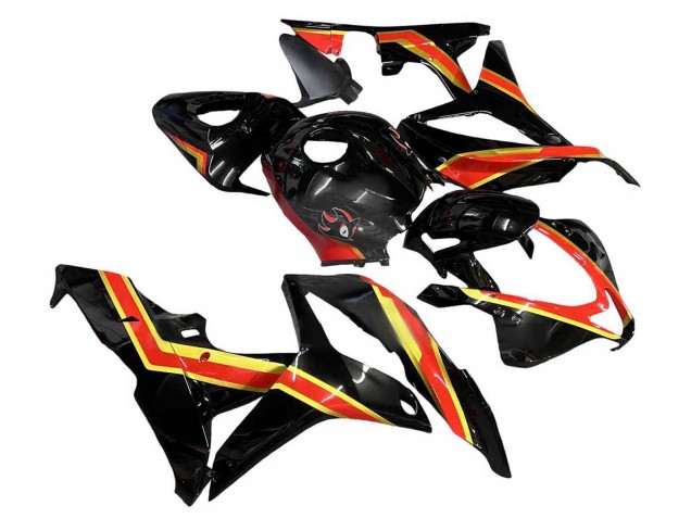 Carenados Moto Honda CBR600RR 2007-2008 - Rojo Oro Negro Brillante Asequibles