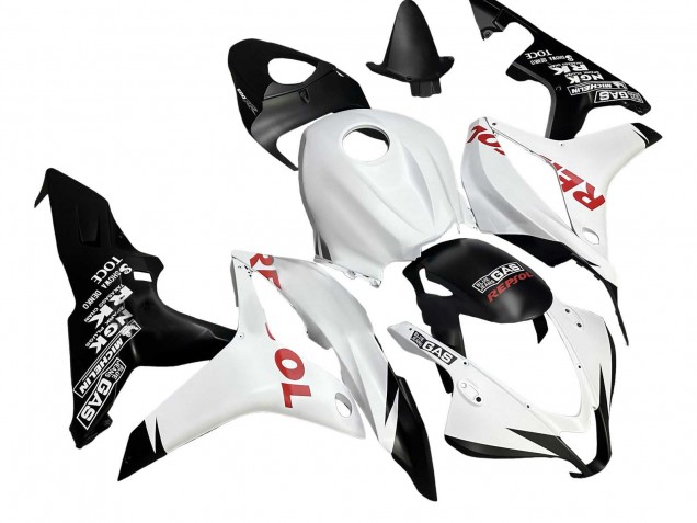 Carenados Moto Honda CBR600RR 2007-2008 - Blanco Negro Mate Rojo Repsol Asequibles
