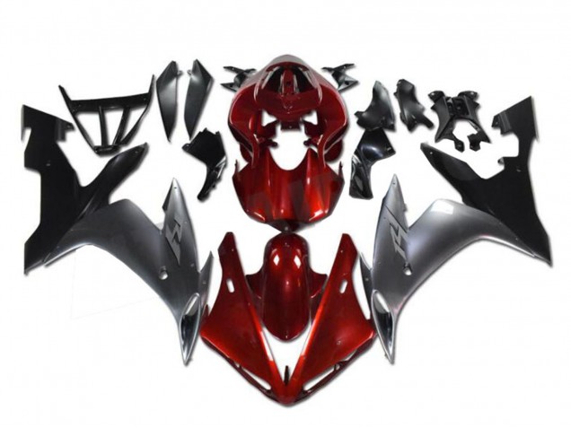 Carenados Moto Yamaha YZF R1 2002-2003 - Rojo Plata Negro Asequibles