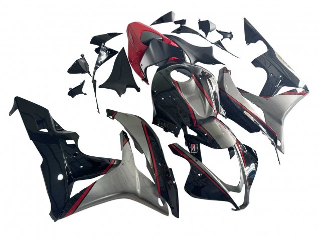 Carenados Moto Honda CBR600RR 2007-2008 - Plata Rojo Negro Brillante Asequibles
