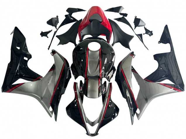 Carenados Moto Honda CBR600RR 2007-2008 - Plata Rojo Negro Brillante Asequibles