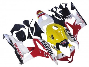 Carenados Moto Honda CBR600RR 2007-2008 - Blanco Amarillo Rojo Repsol HRC Asequibles