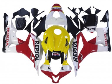 Carenados Moto Honda CBR600RR 2007-2008 - Blanco Amarillo Rojo Repsol HRC Asequibles