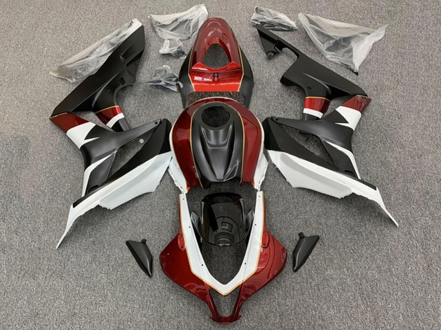Carenados Moto Honda CBR600RR 2007-2008 - Blanco Rojo Negro Mate Asequibles