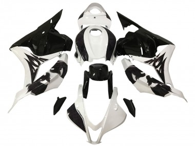 Carenado Moto Honda CBR600RR 2009-2012 - Blanco Negro Brillante Asequibles