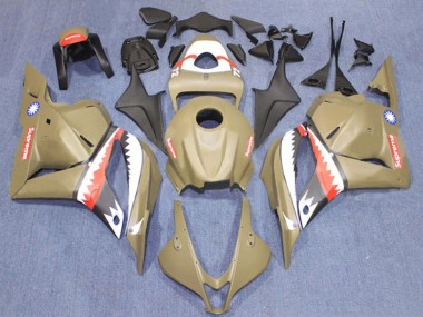 Carenados Moto Honda CBR600RR 2009-2012 - Brown Blanco Rojo Tiburón Asequibles