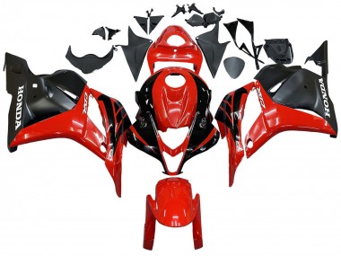 Carenados Moto Honda CBR600RR 2009-2012 - Rojo Negro Brillante Negro Mate Raya Asequibles