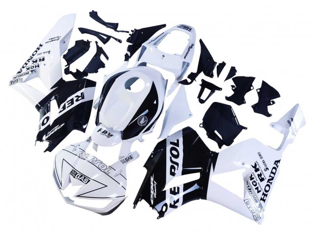 Carenados Moto Honda CBR600RR 2013-2023 - Blanco Negro Brillante Repsol Asequibles