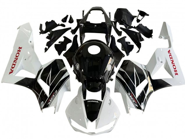 Kits Carenado Moto Honda CBR600RR 2013-2023 - Blanco Negro Brillante Asequibles